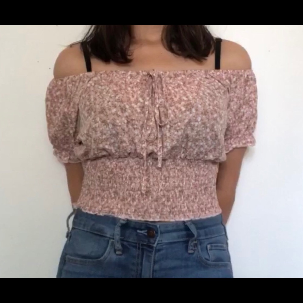Ditsy Floral Shirred Waist Blouse - Picture 3 of 3
